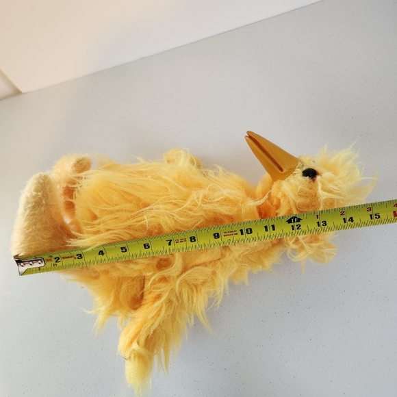 Vintage 70s 80s YELLOW BIG BIRD Stuffed Plush Animal Toy Pet Ganz Bros Rubber - Picture 8 of 8